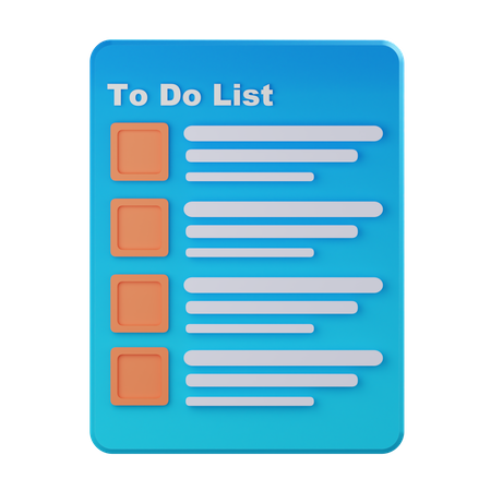 To Do List  3D Icon