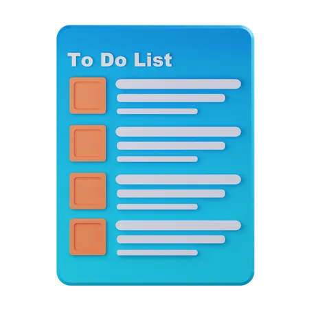 To Do List  3D Icon