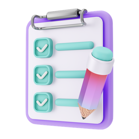 To Do List  3D Icon