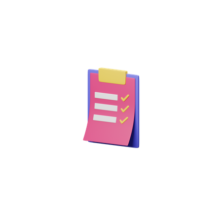 To Do List  3D Illustration