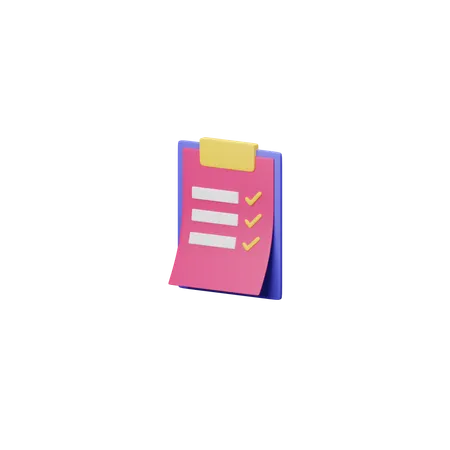 To Do List  3D Illustration