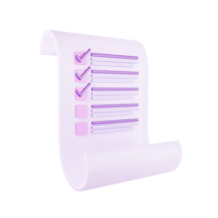 To Do List  3D Illustration