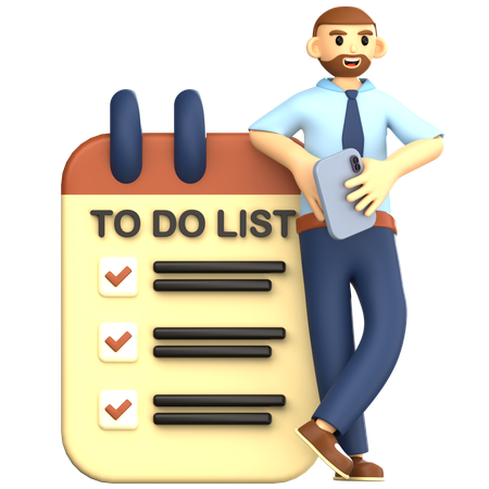 To Do List  3D Illustration