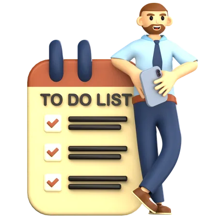 To Do List  3D Illustration