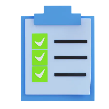 3 D Illustration To Do List 3D Icon