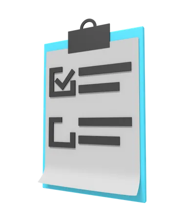 3 D Icon Of Industrial Project Checklist 3D Icon