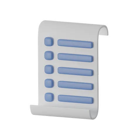 Paper Document Management 3 D Render Icon 3D Icon