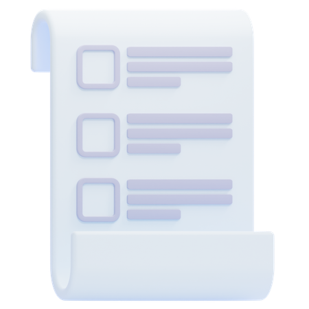 To-do list paper  3D Icon
