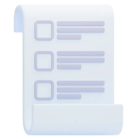 To-do list paper  3D Icon