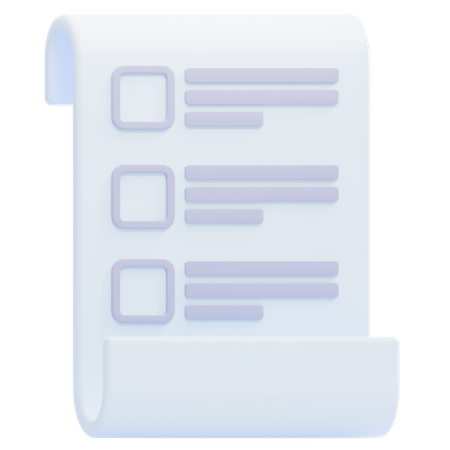 To-do list paper  3D Icon