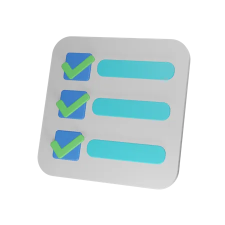 Aufgabenliste  3D Icon