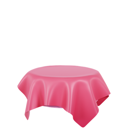 Pódio de toalha de mesa rosa  3D Icon