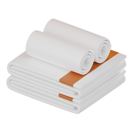 Toallas dobladas  3D Icon