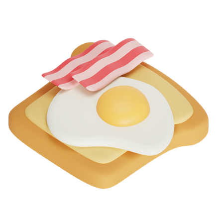 Toast And Egg  3D Icon