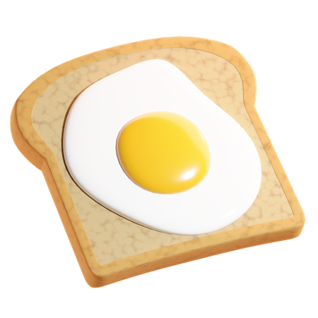 Toast And Eggs  3D Icon