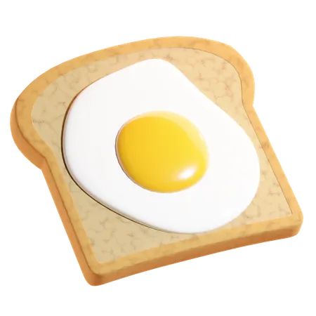 Toast And Eggs  3D Icon