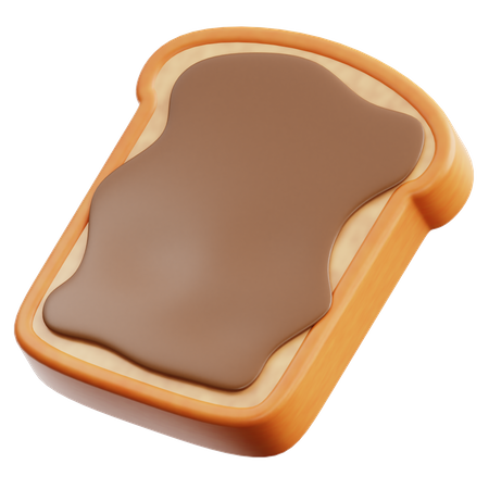 Toasts avec de la confiture de chocolat  3D Icon