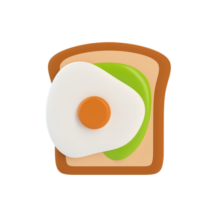 Toast à l'avocat  3D Icon