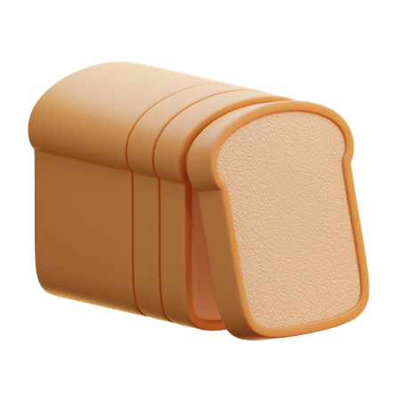 Toast Bread  3D Icon