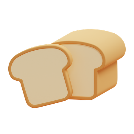 Toast Bread 3D Icon