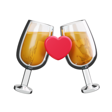 Toast de mariage  3D Icon