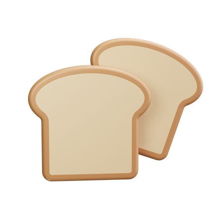 Toast mit Butter  3D Icon