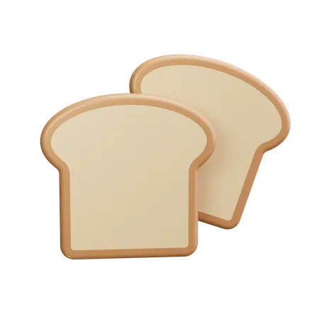 Toast mit Butter  3D Icon