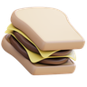 3d toast sandwich illustration