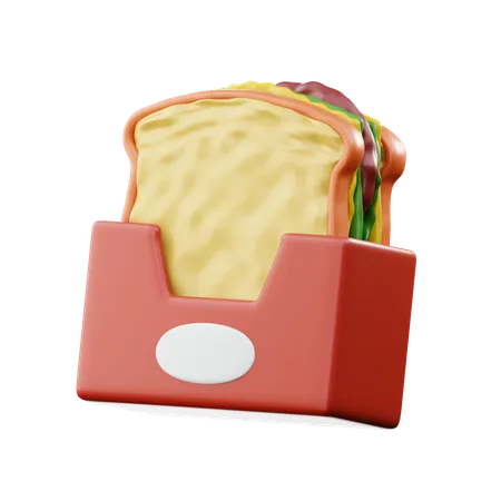 Toast Sandwich Food 3 D Icon 3D Icon