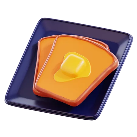 Toasted Bread  3D Icon