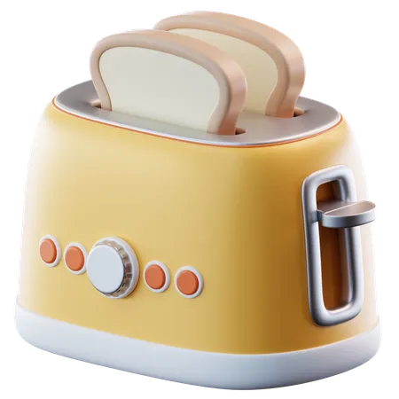 3 D Illustration Toaster 3D Icon