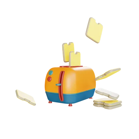 Toaster  3D Illustration