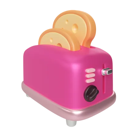 Dies Ist Das Toaster 3 D Render Illustrationssymbol Hochauflosende PNG Datei Isoliert Auf Transparentem Hintergrund Verfugbare 3 D Modelldateiformate Blend FBX GLTF Und OBJ 3D Icon