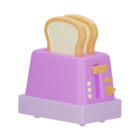 Toaster 3 D Kitchenware 3D Icon