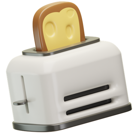 Toaster And Bread  3D Icon