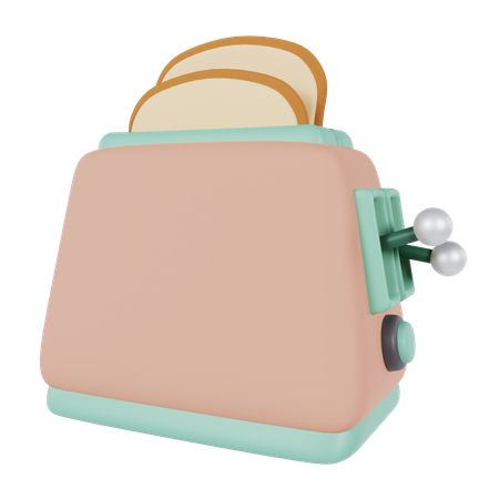 Toaster Bread  3D Icon