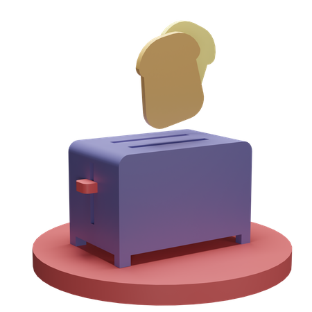 Toaster machine 3D Illustration