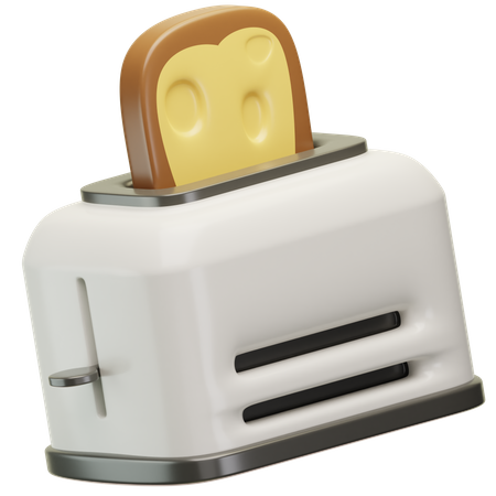 Toaster und Brot  3D Icon