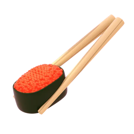 Tobiko Gunkan en baguette  3D Icon