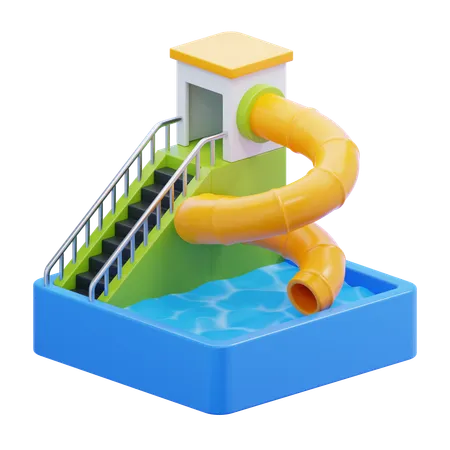 Glissade d'eau  3D Icon