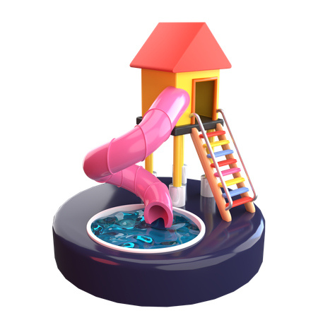 Toboggan aquatique en spirale  3D Icon