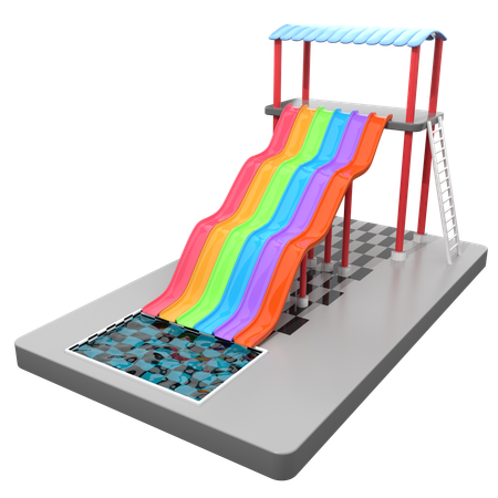 Toboggan géant  3D Icon