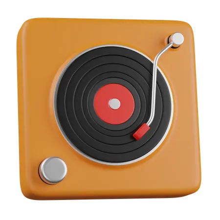 Toca-discos  3D Icon