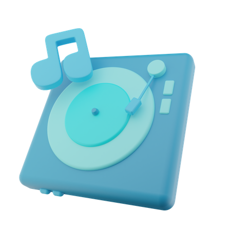 Toca-discos  3D Icon