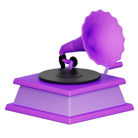 Toca-discos  3D Icon