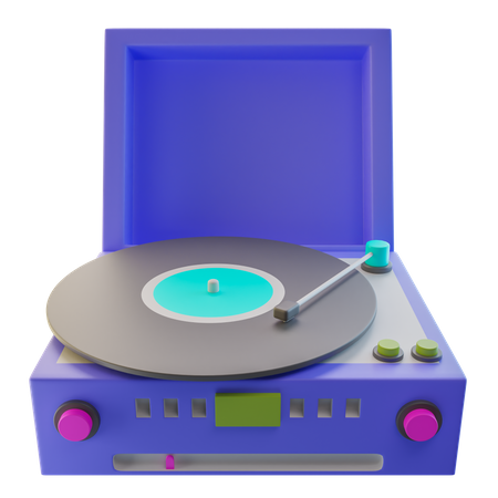 Toca-discos  3D Icon