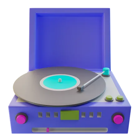 Toca-discos  3D Icon