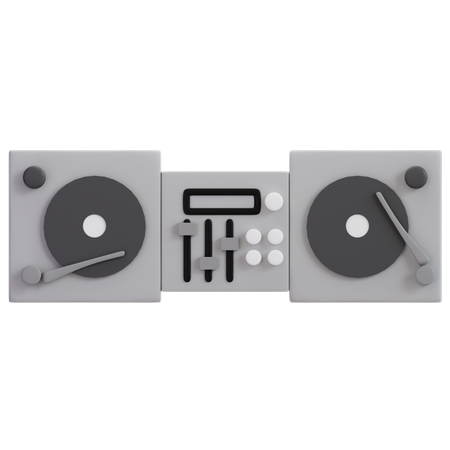 Tocadiscos para dj  3D Icon