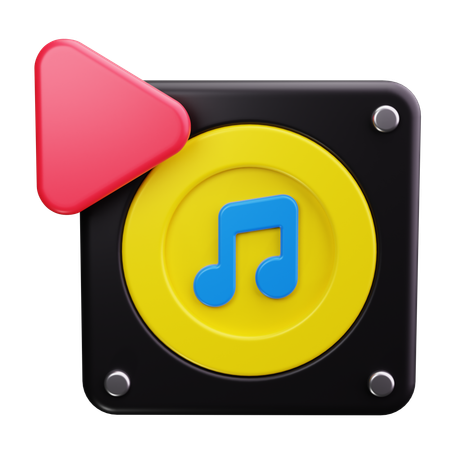 Reprodutor de música  3D Icon