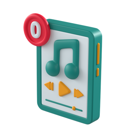 Tocador de música vazio  3D Icon